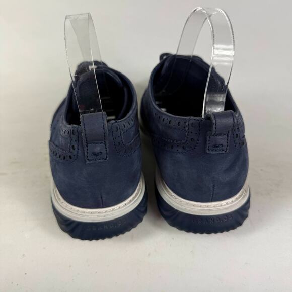 Cole Haan Grand Evolution Wingtip Oxfords Men's 10 Blue Lace Up Low Top Shoes - Picture 7 of 10